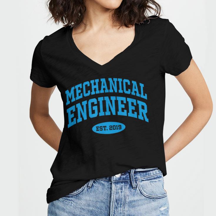 2019 Graduation For Mechanical Engineer Women's Jersey Short Sleeve Deep V-Neck Tshirt