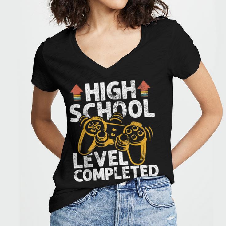 2019 High School Graduation Gamer Graduation Women's Jersey Short Sleeve Deep V-Neck Tshirt