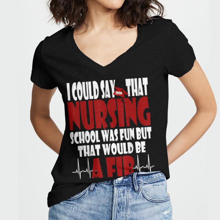 2020 Graduation Nurses RN LPN NP Women's Jersey Short Sleeve Deep V-Neck Tshirt