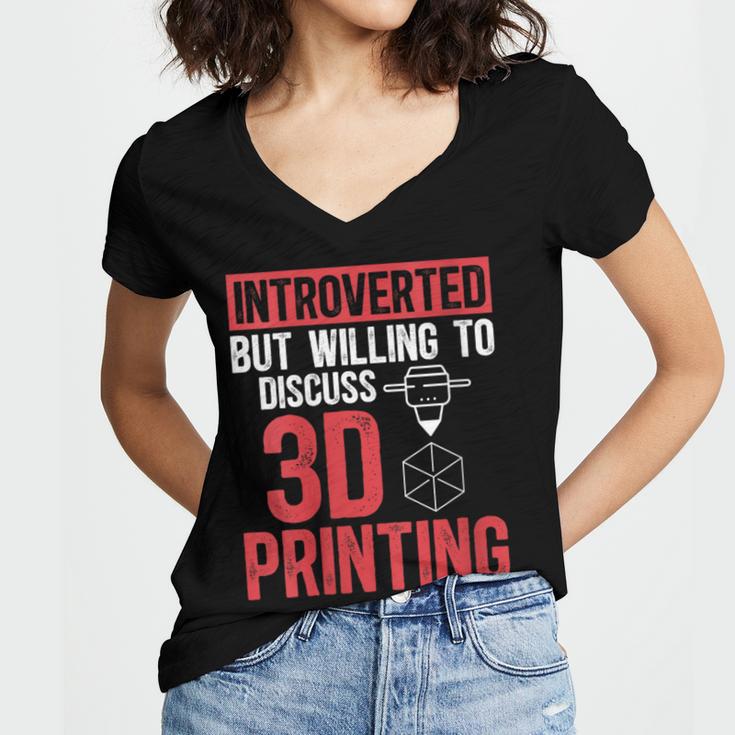 3D Printer Introvert 3D Printing Women's Jersey Short Sleeve Deep V-Neck Tshirt 3D Printer Introvert 3D Printing Women's Jersey Short Sleeve Deep V-Neck Tshirt