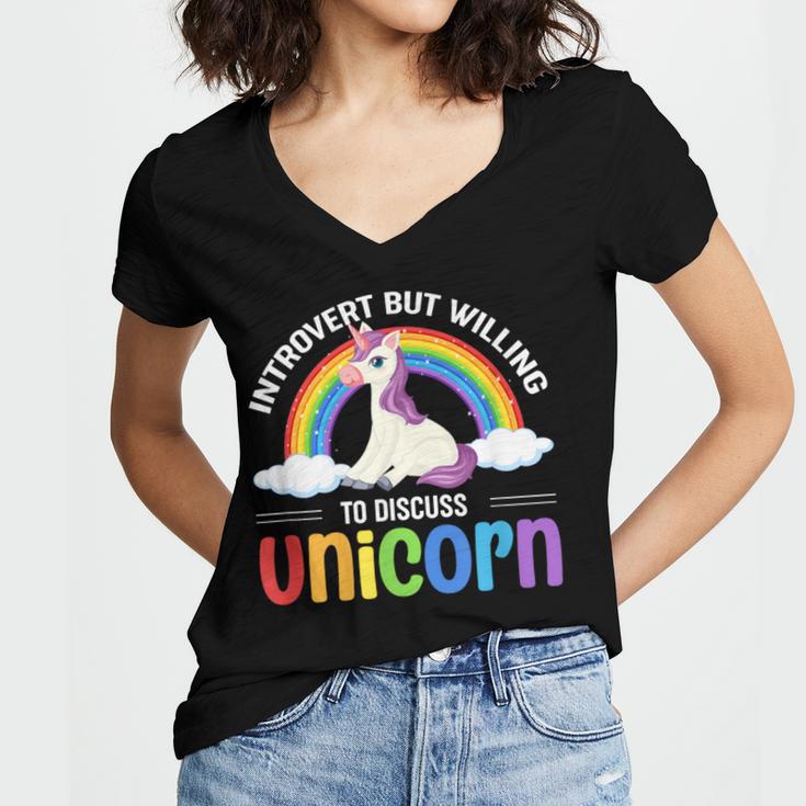 Anti Social Introvert Unicorn Lover Unicorns Women's Jersey Short Sleeve Deep V-Neck Tshirt Anti Social Introvert Unicorn Lover Unicorns Women's Jersey Short Sleeve Deep V-Neck Tshirt
