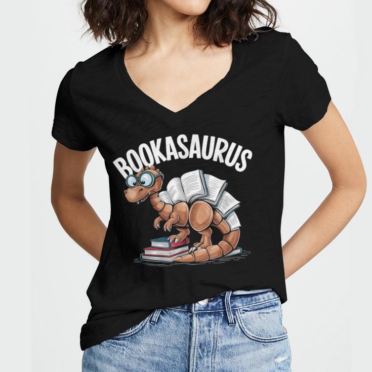 Book Dinosaur T-Rex Bookworm Dino Book Reading Women's Jersey Short Sleeve Deep V-Neck Tshirt Book Dinosaur T-Rex Bookworm Dino Book Reading Women's Jersey Short Sleeve Deep V-Neck Tshirt