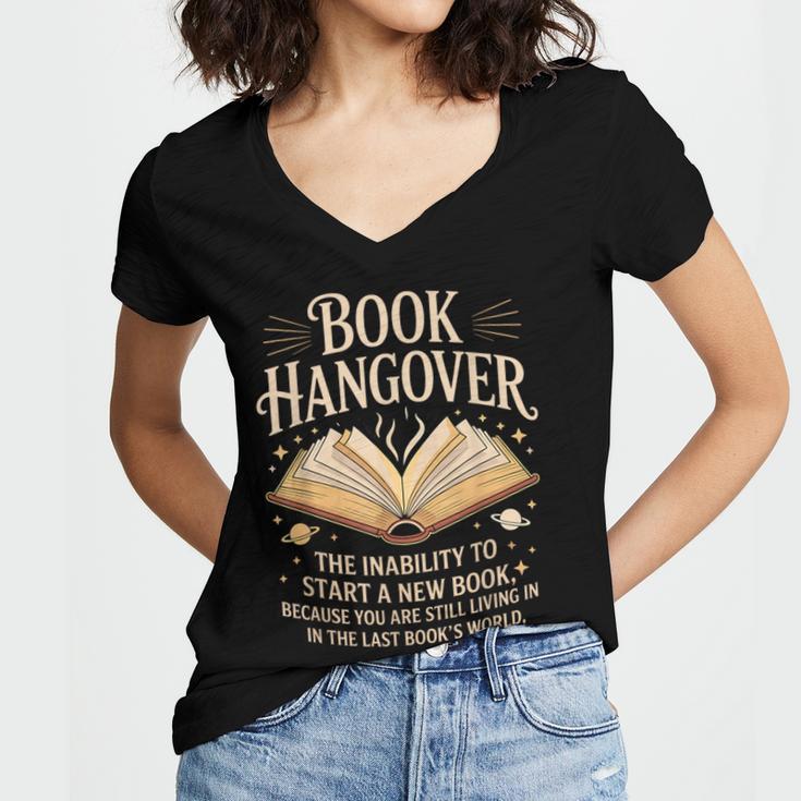Book Hangover Literature Book Reading Books Reader Women's Jersey Short Sleeve Deep V-Neck Tshirt Book Hangover Literature Book Reading Books Reader Women's Jersey Short Sleeve Deep V-Neck Tshirt