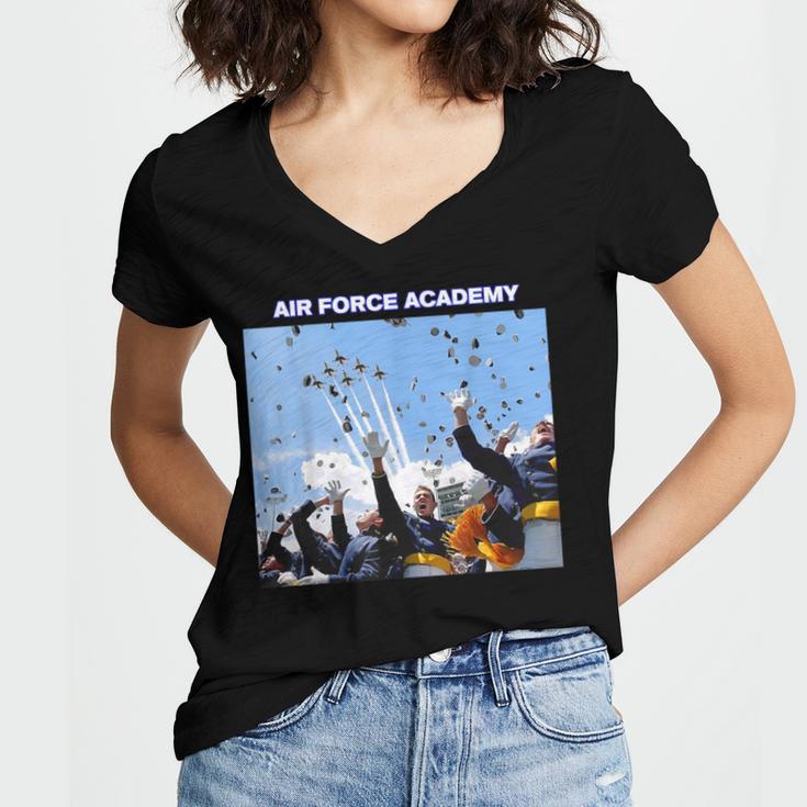 Cadets Celebrate Academy Graduation Women's Jersey Short Sleeve Deep V-Neck Tshirt