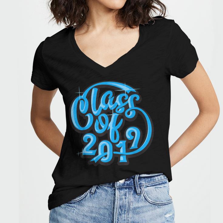 Class Of a 2019 Graduate TShirt Graduation Tee Shirt Women's Jersey Short Sleeve Deep V-Neck Tshirt