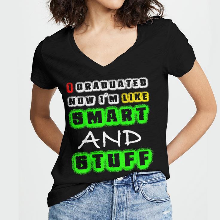 College High School Graduation Senior 2018 TShirt Women's Jersey Short Sleeve Deep V-Neck Tshirt