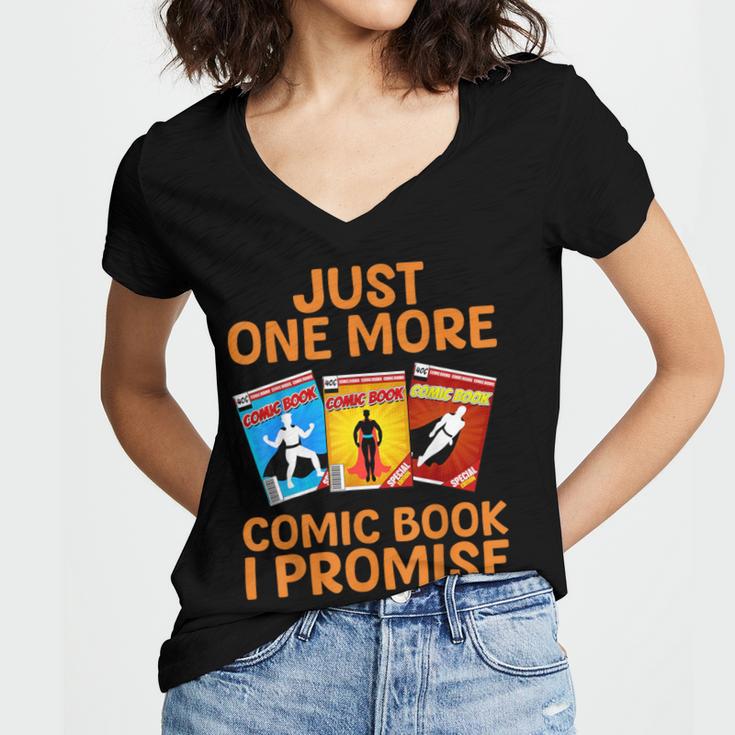 Comic Book For Men Women Comic Book Collectors Women's Jersey Short Sleeve Deep V-Neck Tshirt