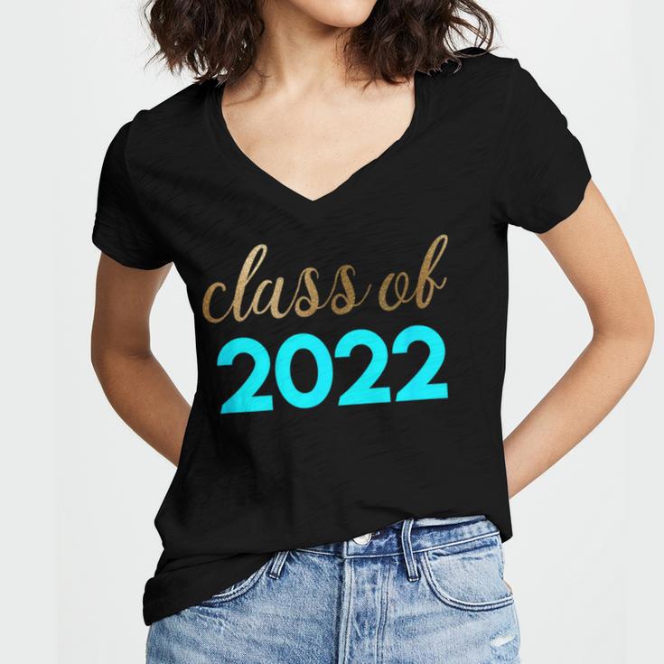 Cute Graduation Shirt Class Of 2022 Shirt Women's Jersey Short Sleeve Deep V-Neck Tshirt