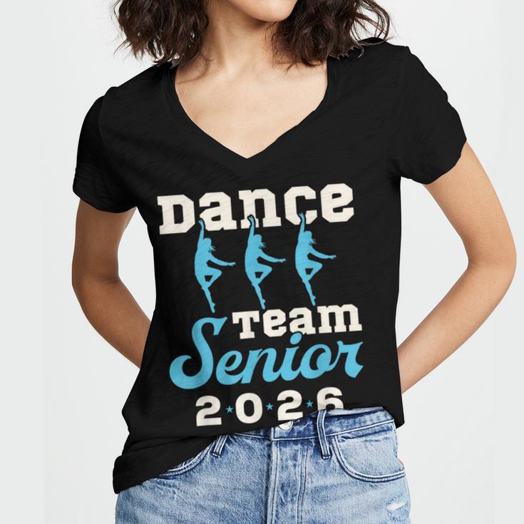 Dance Team Senior 2026 Senior Night Graduation Grad Women's Jersey Short Sleeve Deep V-Neck Tshirt