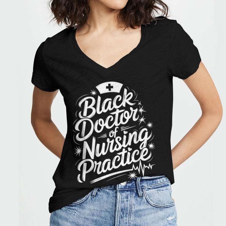 DNP Doctor Graduation Doctor Of Nursing Practice Women's Jersey Short Sleeve Deep V-Neck Tshirt