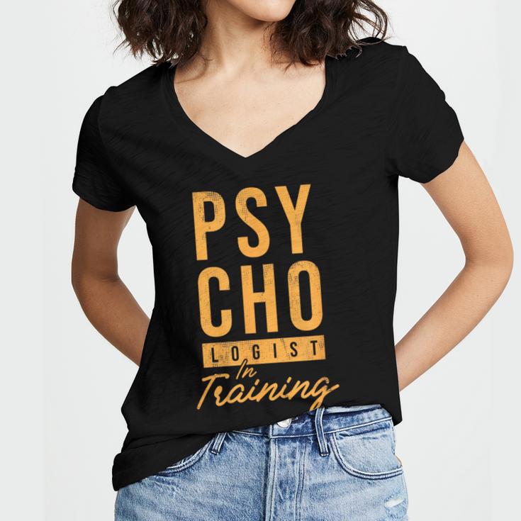 Future Psychologist In Training Psychology Graduation Women's Jersey Short Sleeve Deep V-Neck Tshirt