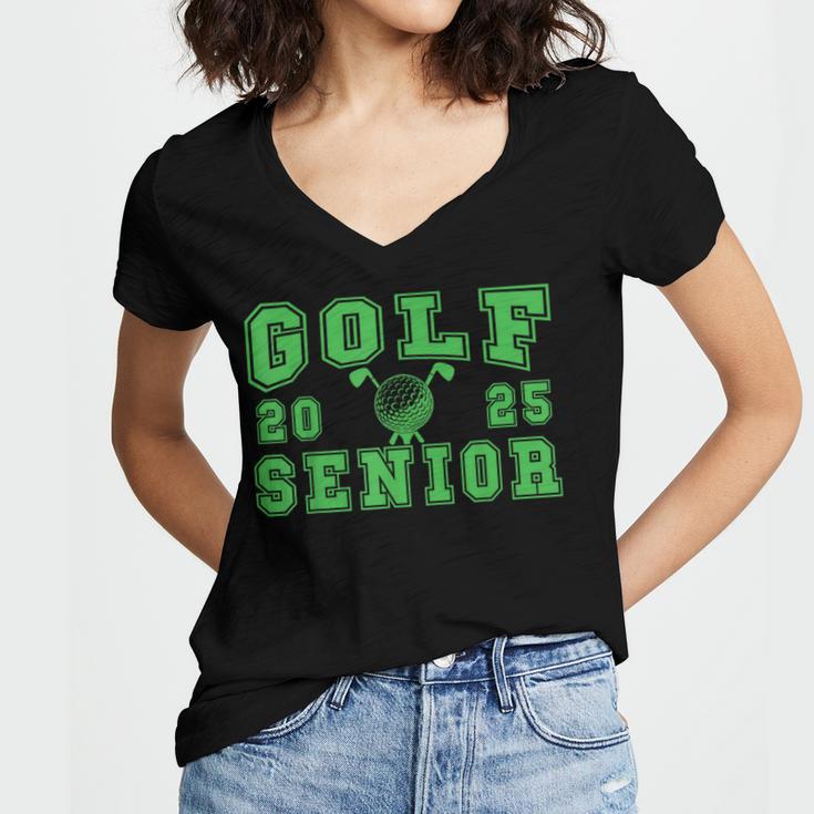 Golf Senior Night Golf Senior 2025 Graduation 32 Women's Jersey Short Sleeve Deep V-Neck Tshirt