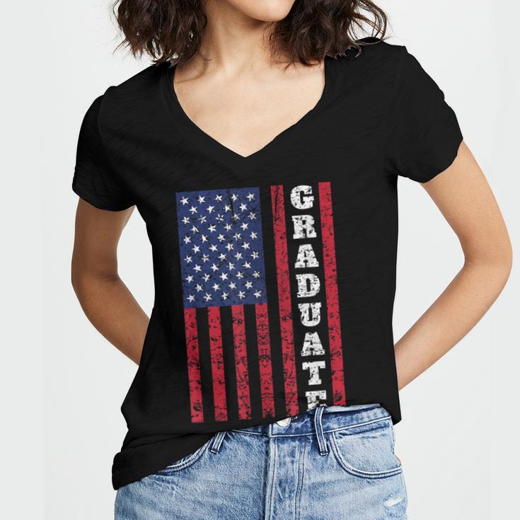 Graduation T-Shirt High School & College Graduate Shirt 2018 Women's Jersey Short Sleeve Deep V-Neck Tshirt