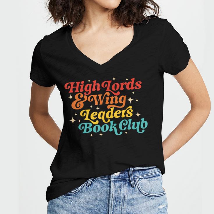 High Lords & Wing Leaders Book Club Book Club Women's Jersey Short Sleeve Deep V-Neck Tshirt