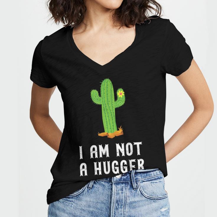 I'm Not A Hugger Cactus Not a Hugger Introvert Cute Women's Jersey Short Sleeve Deep V-Neck Tshirt I'm Not A Hugger Cactus Not a Hugger Introvert Cute Women's Jersey Short Sleeve Deep V-Neck Tshirt
