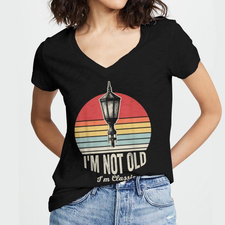 I'm Not Old I'm Classic Retro Nostalgia Women's Jersey Short Sleeve Deep V-Neck Tshirt I'm Not Old I'm Classic Retro Nostalgia Women's Jersey Short Sleeve Deep V-Neck Tshirt