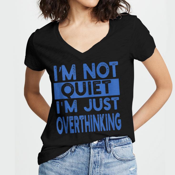 I'm Not Quite I'm Overthinking Introvert Quote Women's Jersey Short Sleeve Deep V-Neck Tshirt I'm Not Quite I'm Overthinking Introvert Quote Women's Jersey Short Sleeve Deep V-Neck Tshirt