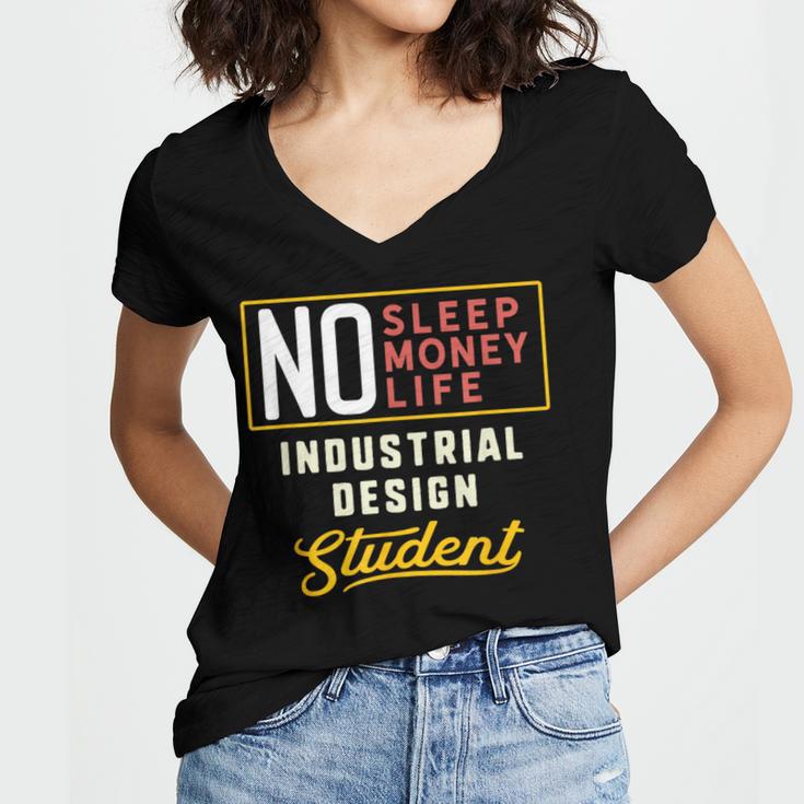 Industrial Major Student Shirt Graduation Women's Jersey Short Sleeve Deep V-Neck Tshirt