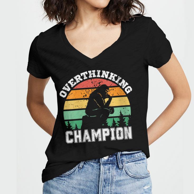 INTJ Introverts Shy Introvert Overthinking Champion Women's Jersey Short Sleeve Deep V-Neck Tshirt INTJ Introverts Shy Introvert Overthinking Champion Women's Jersey Short Sleeve Deep V-Neck Tshirt
