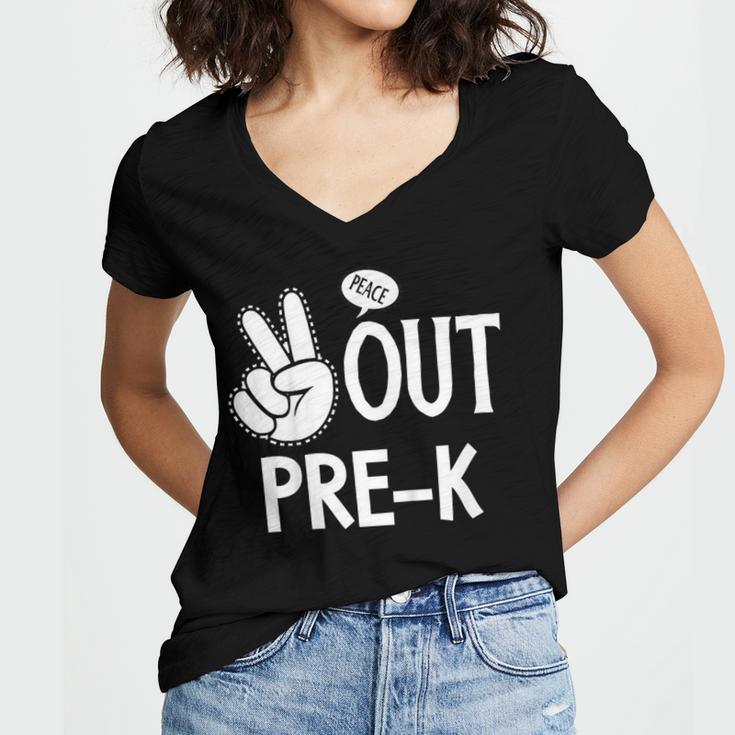 Kids Pre-K Graduation Kids Toddlers Women's Jersey Short Sleeve Deep V-Neck Tshirt