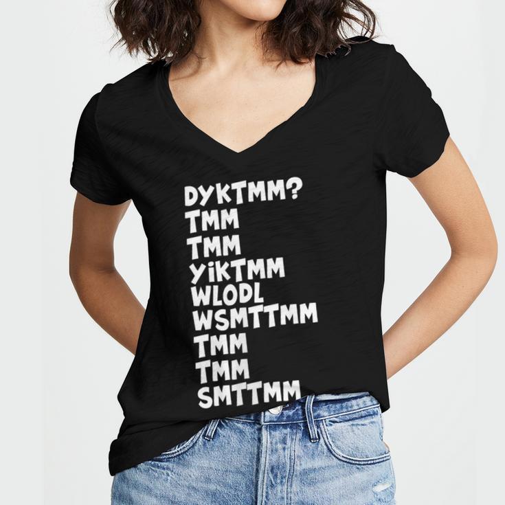 Do You Know The Muffin Man DYKTMM Nostalgia Quote Women's Jersey Short Sleeve Deep V-Neck Tshirt Do You Know The Muffin Man DYKTMM Nostalgia Quote Women's Jersey Short Sleeve Deep V-Neck Tshirt