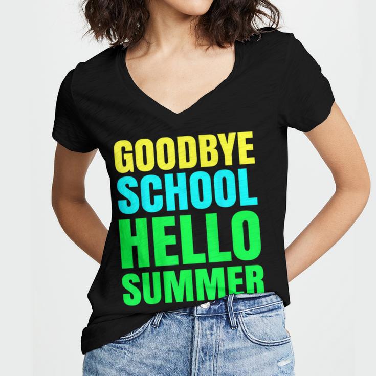 Last Day Of School Shirt Teacher Tee Graduation Women's Jersey Short Sleeve Deep V-Neck Tshirt