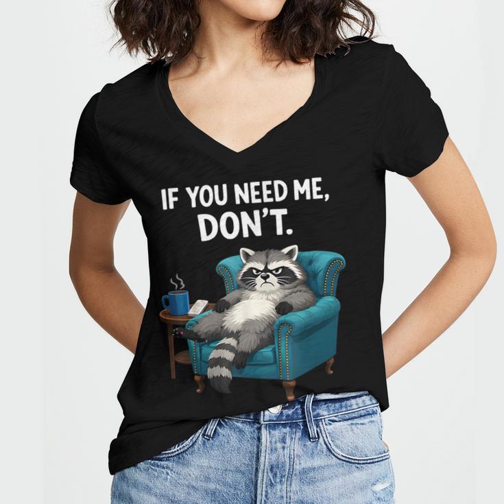 Lazy Raccoon Sarcastic Introvert Humor Japanese Animal Women's Jersey Short Sleeve Deep V-Neck Tshirt Lazy Raccoon Sarcastic Introvert Humor Japanese Animal Women's Jersey Short Sleeve Deep V-Neck Tshirt