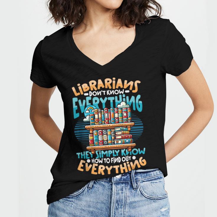 Librarian Book Lover Library Librarian Women's Jersey Short Sleeve Deep V-Neck Tshirt Librarian Book Lover Library Librarian Women's Jersey Short Sleeve Deep V-Neck Tshirt