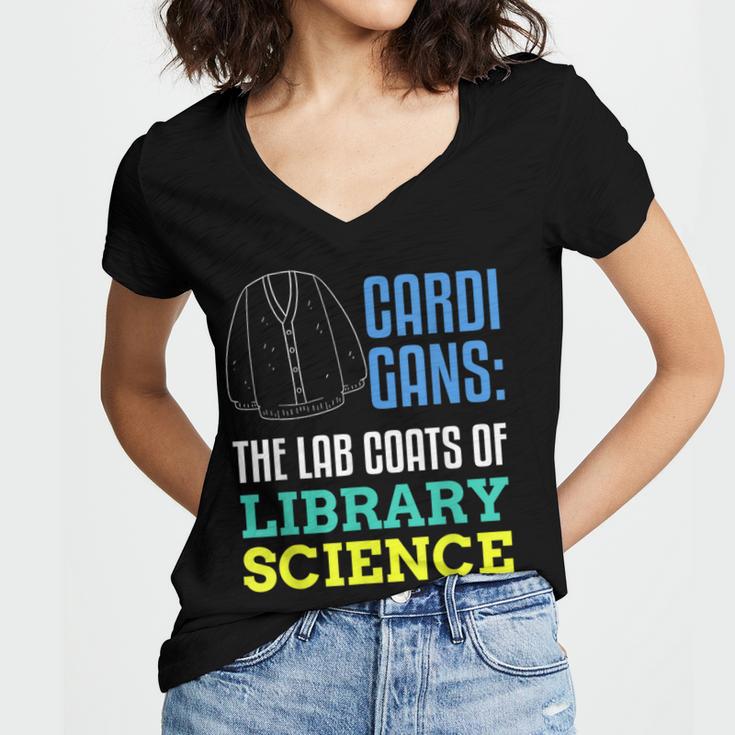 Librarian Library Science Major Masters Degree Graduation Women's Jersey Short Sleeve Deep V-Neck Tshirt