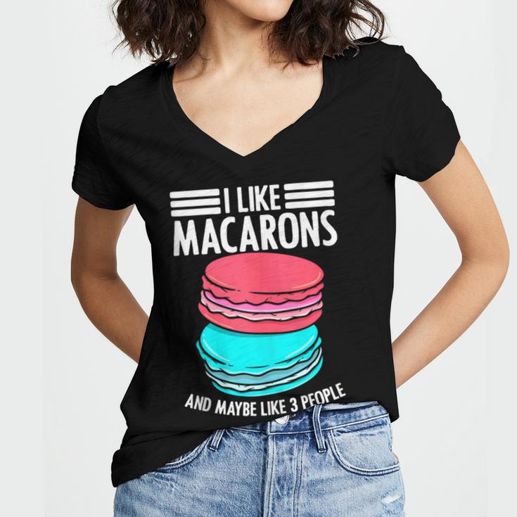 Macaroons Dessert Antisocial Introvert Pastries Food Lover Women's Jersey Short Sleeve Deep V-Neck Tshirt Macaroons Dessert Antisocial Introvert Pastries Food Lover Women's Jersey Short Sleeve Deep V-Neck Tshirt