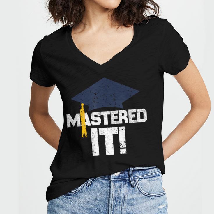 Mastered ItShirt Graduation Men Graduate Women's Jersey Short Sleeve Deep V-Neck Tshirt