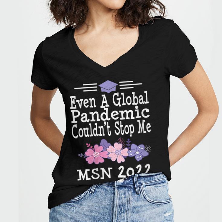 MSN Masters Science In Nursing Nurse Graduation 2022 Women's Jersey Short Sleeve Deep V-Neck Tshirt