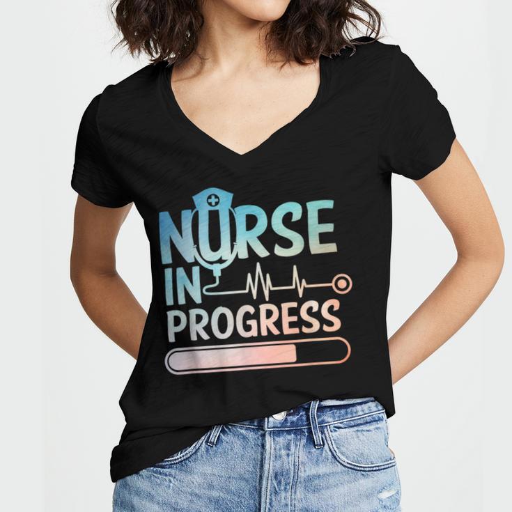 Nursing Student Art Men Women NICU Graduation Future Nurse Women's Jersey Short Sleeve Deep V-Neck Tshirt