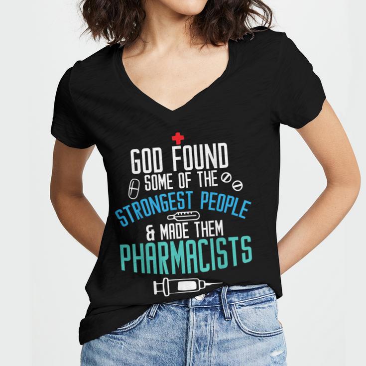 Pharmacist Christian Pharmacy Student PharmD Graduation Women's Jersey Short Sleeve Deep V-Neck Tshirt