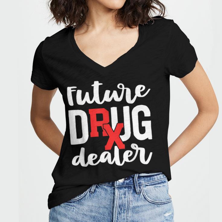 Pharmacist Graduation Pharmacy Future Drug Dealer Women's Jersey Short Sleeve Deep V-Neck Tshirt