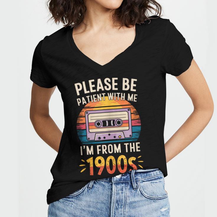 Please Be Patient With Me I'm From The 1900s Shirt Men Women Women's Jersey Short Sleeve Deep V-Neck Tshirt