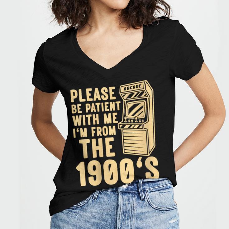 Please Be Patient With Me I'm From The 1900s Womens Shirt Women's Jersey Short Sleeve Deep V-Neck Tshirt Please Be Patient With Me I'm From The 1900s Womens Shirt Women's Jersey Short Sleeve Deep V-Neck Tshirt