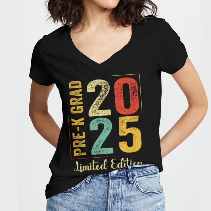 Pre-K Grad 2025 Pre-K Kids Prek Graduation Women's Jersey Short Sleeve Deep V-Neck Tshirt