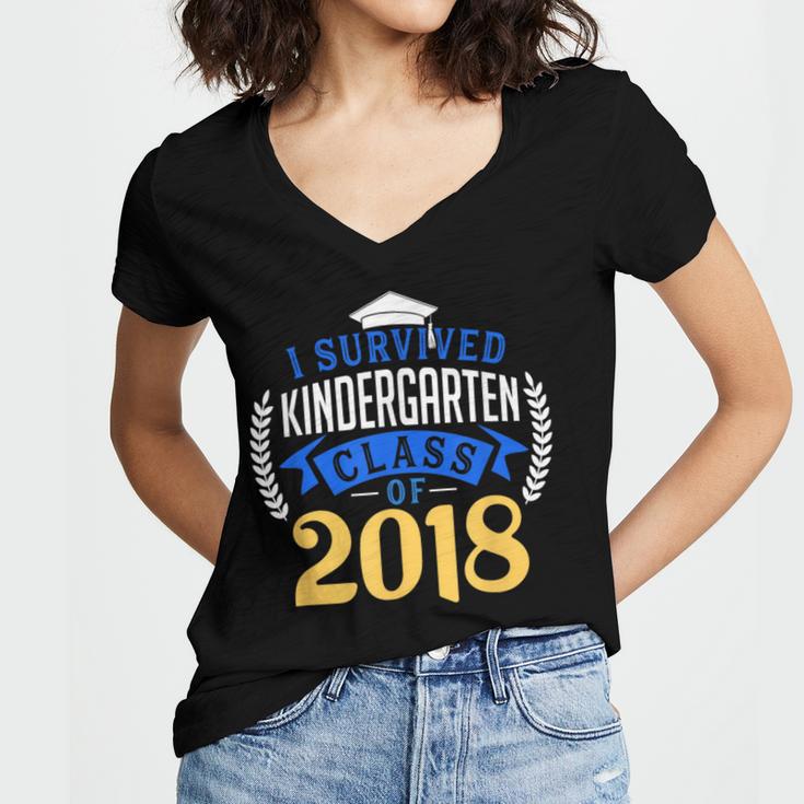Pre School Graduation Shirts Graduate Grad 2018 Women's Jersey Short Sleeve Deep V-Neck Tshirt