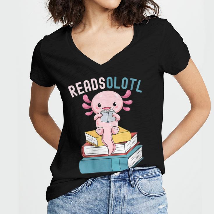 Reads Alotl Shirt Kids Readsolotl Read Axolotl Shirt Books Women's Jersey Short Sleeve Deep V-Neck Tshirt Reads Alotl Shirt Kids Readsolotl Read Axolotl Shirt Books Women's Jersey Short Sleeve Deep V-Neck Tshirt