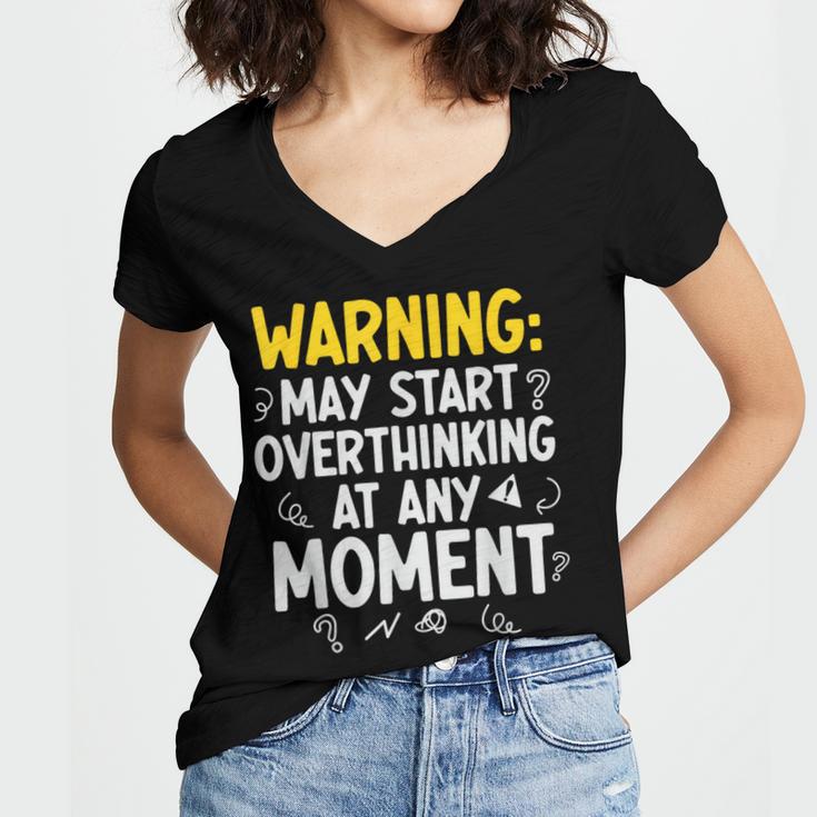 Sarcastic Saying For Overthinkers Introverts Women's Jersey Short Sleeve Deep V-Neck Tshirt Sarcastic Saying For Overthinkers Introverts Women's Jersey Short Sleeve Deep V-Neck Tshirt