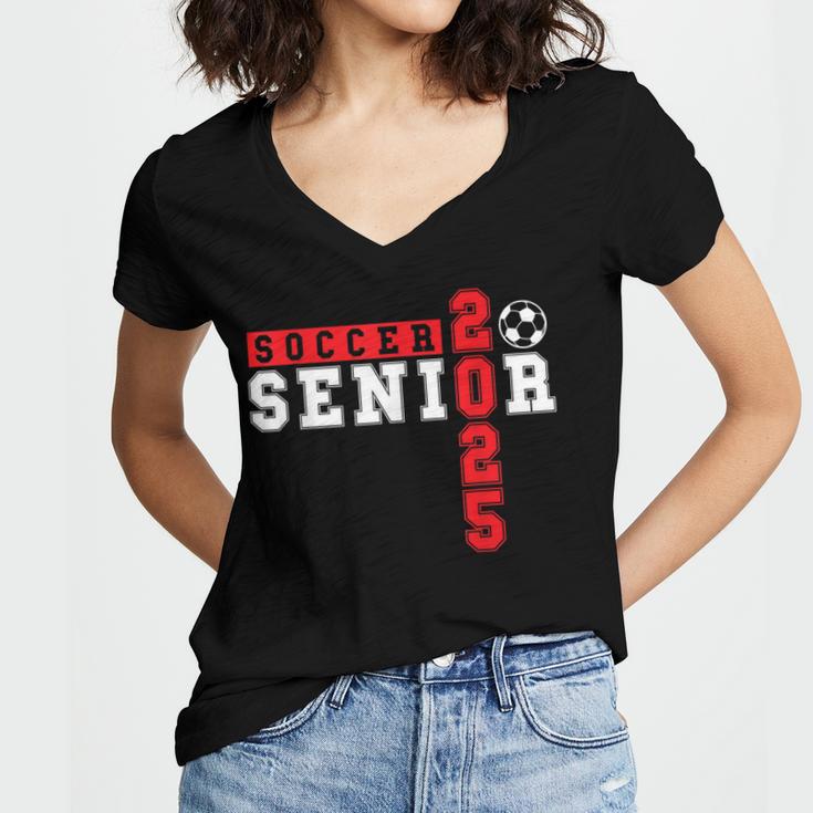 Soccer Senior Night Soccer Senior 2025 Graduation 5 Women's Jersey Short Sleeve Deep V-Neck Tshirt