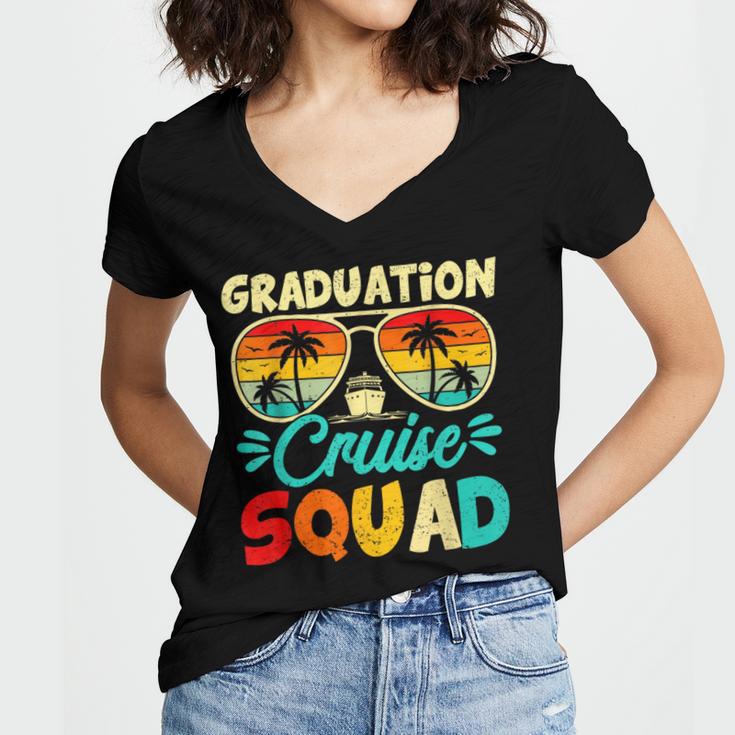 Summer Vacation Graduation Cruise Squad 2026 Matching Women's Jersey Short Sleeve Deep V-Neck Tshirt