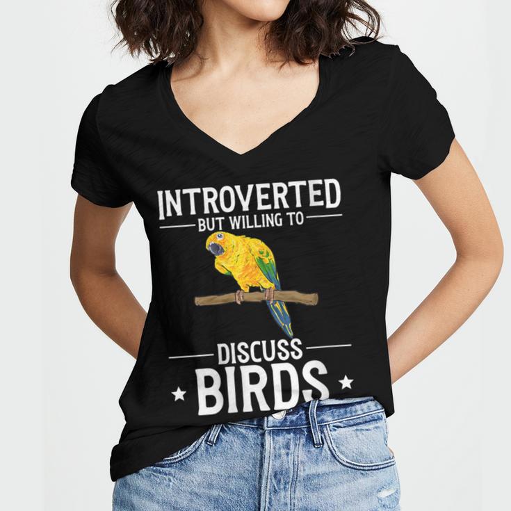 Sun Conure Introvert Parrot Bird Sun Conure Women's Jersey Short Sleeve Deep V-Neck Tshirt Sun Conure Introvert Parrot Bird Sun Conure Women's Jersey Short Sleeve Deep V-Neck Tshirt