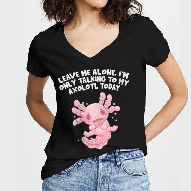 Im Only Talking To My Axolotl Today Salamander Introvert Women's Jersey Short Sleeve Deep V-Neck Tshirt Im Only Talking To My Axolotl Today Salamander Introvert Women's Jersey Short Sleeve Deep V-Neck Tshirt