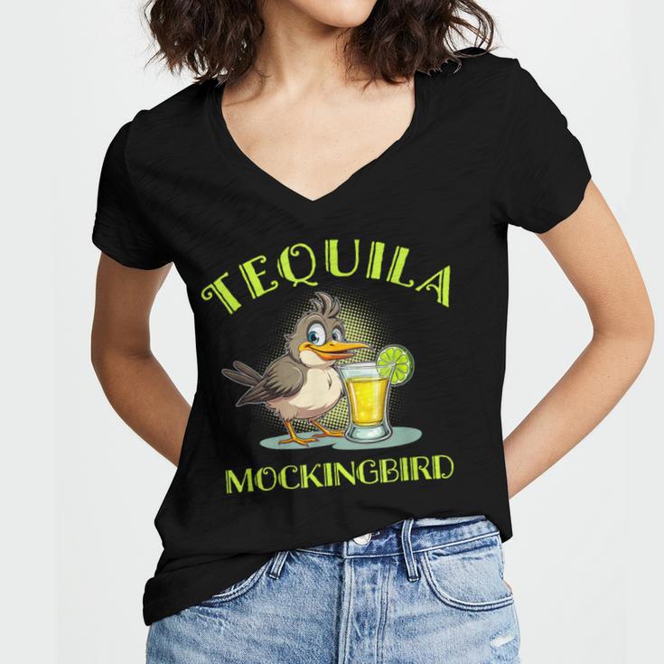 Tequila Mockingbird For Book Lovers And Writers Women's Jersey Short Sleeve Deep V-Neck Tshirt