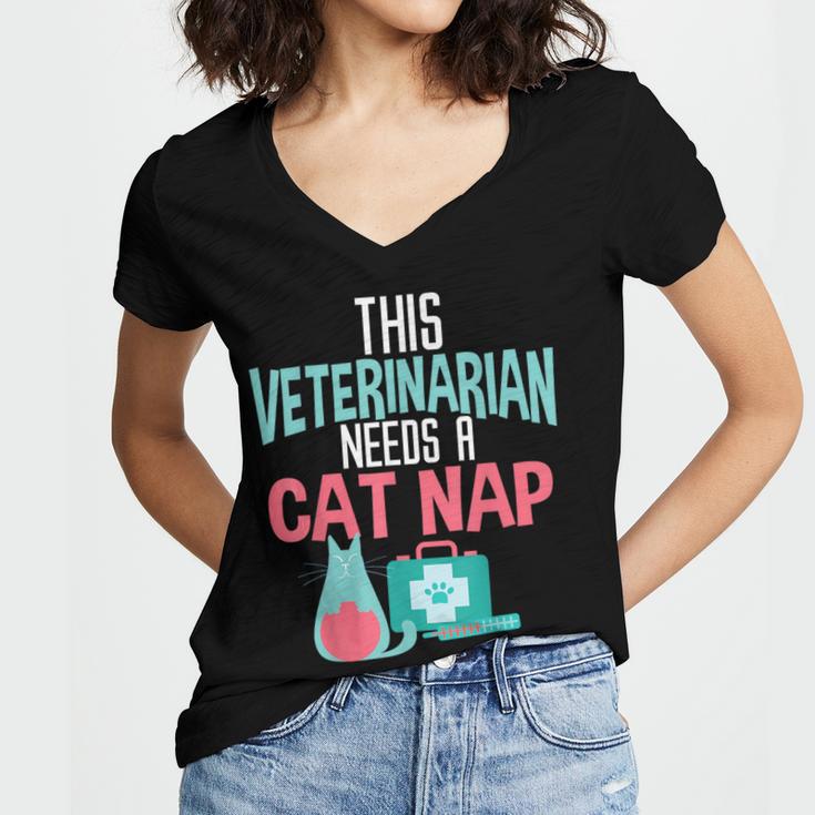 Veterinarian Graduation T-Shirt Men Women Humor Women's Jersey Short Sleeve Deep V-Neck Tshirt