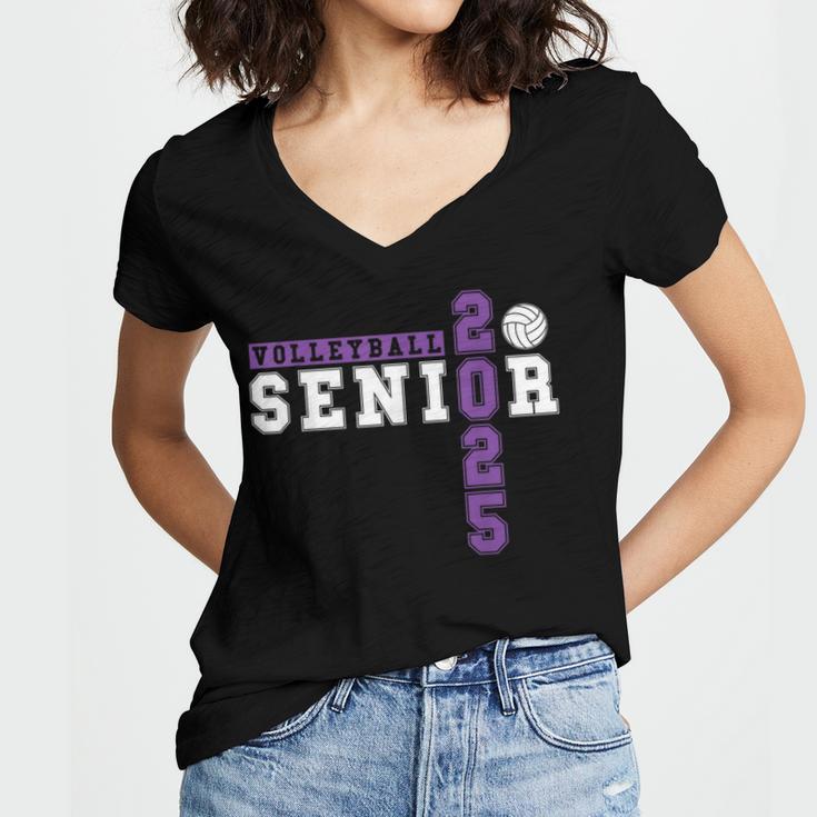 Volleyball Senior Night Volleyball Senior 2025 Graduation 26 Women's Jersey Short Sleeve Deep V-Neck Tshirt