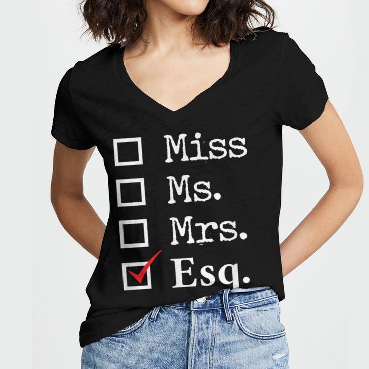 Women Lawyer Attorney Law School Graduation Lawyer Women's Jersey Short Sleeve Deep V-Neck Tshirt