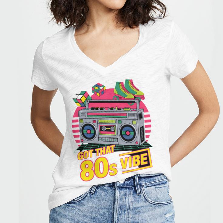 1980s 80s Reunion Nostalgia Memories Music School Grew Up Premium Tri-Blend Women's Jersey Short Sleeve Deep V-Neck Tshirt 1980s 80s Reunion Nostalgia Memories Music School Grew Up Premium Tri-Blend Women's Jersey Short Sleeve Deep V-Neck Tshirt